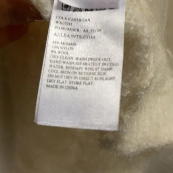 all saints mohair cardigan runs small - Picture 3 of 6